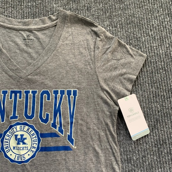 Kentucky Wildcats T Shirt Womens Medium‎ M Gray V Neck NCAA College Football New - Picture 7 of 14
